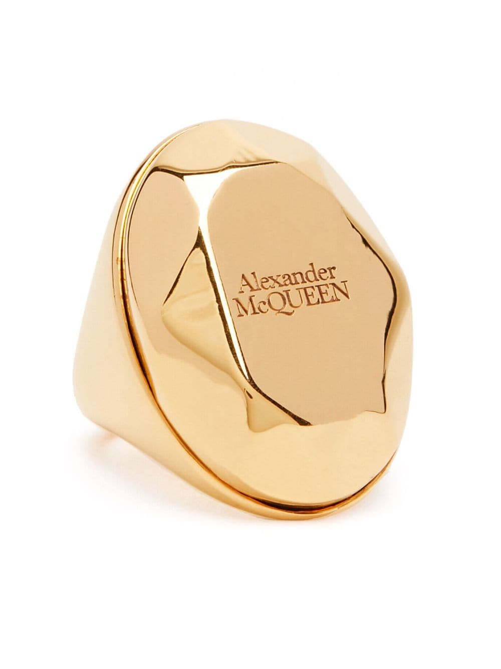 Alexander McQueen The Faceted Stone Ring – Brass 100% - view 3