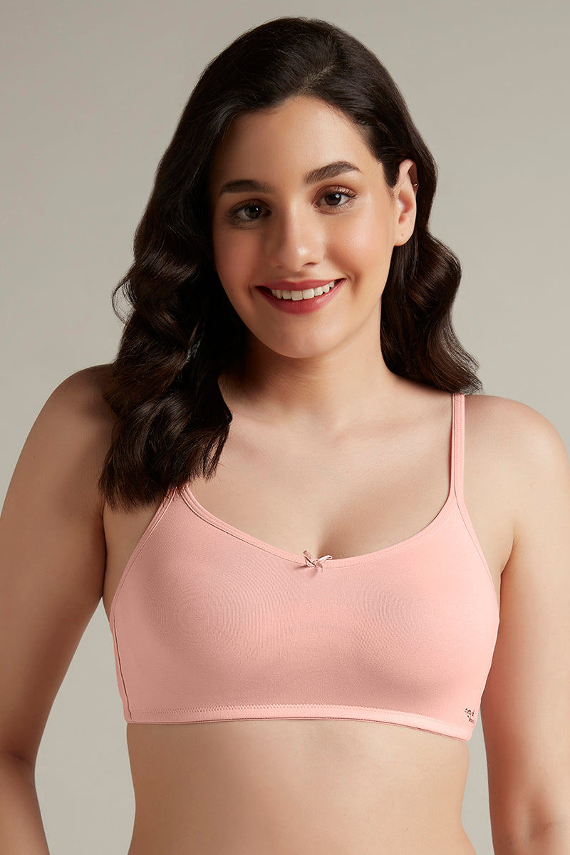Amante Daily Support Non Padded Non-Wired Cotton Bra - Impatiens Pink