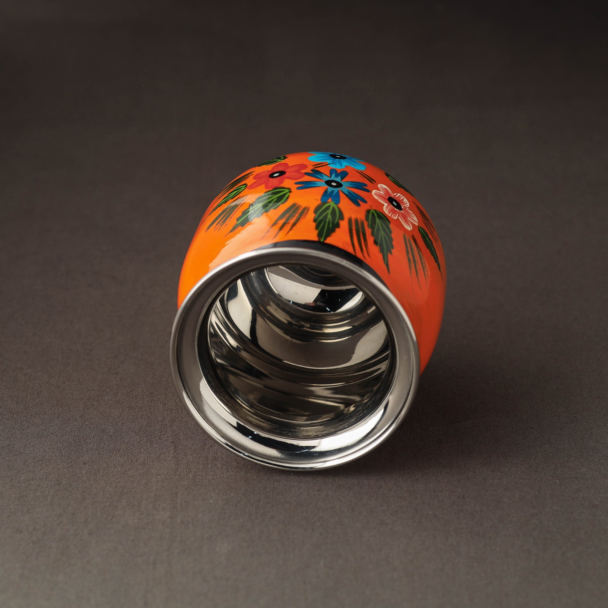 AAYAAS Banaras Handpainted Stainless Steel Lota / Kalash / Container - view 2