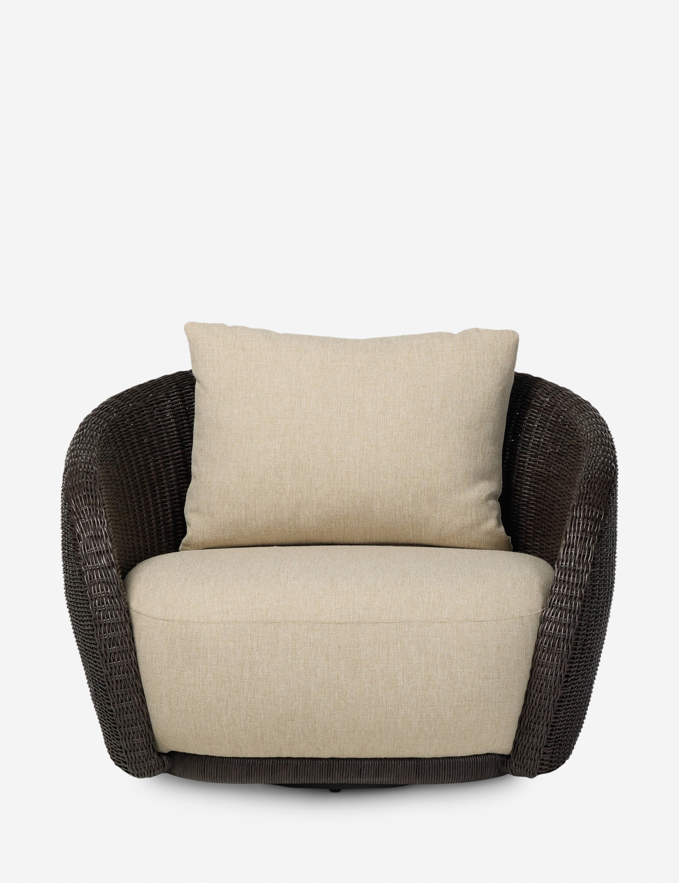 Lulu and Georgia Polo Outdoor Swivel Chair – Tan