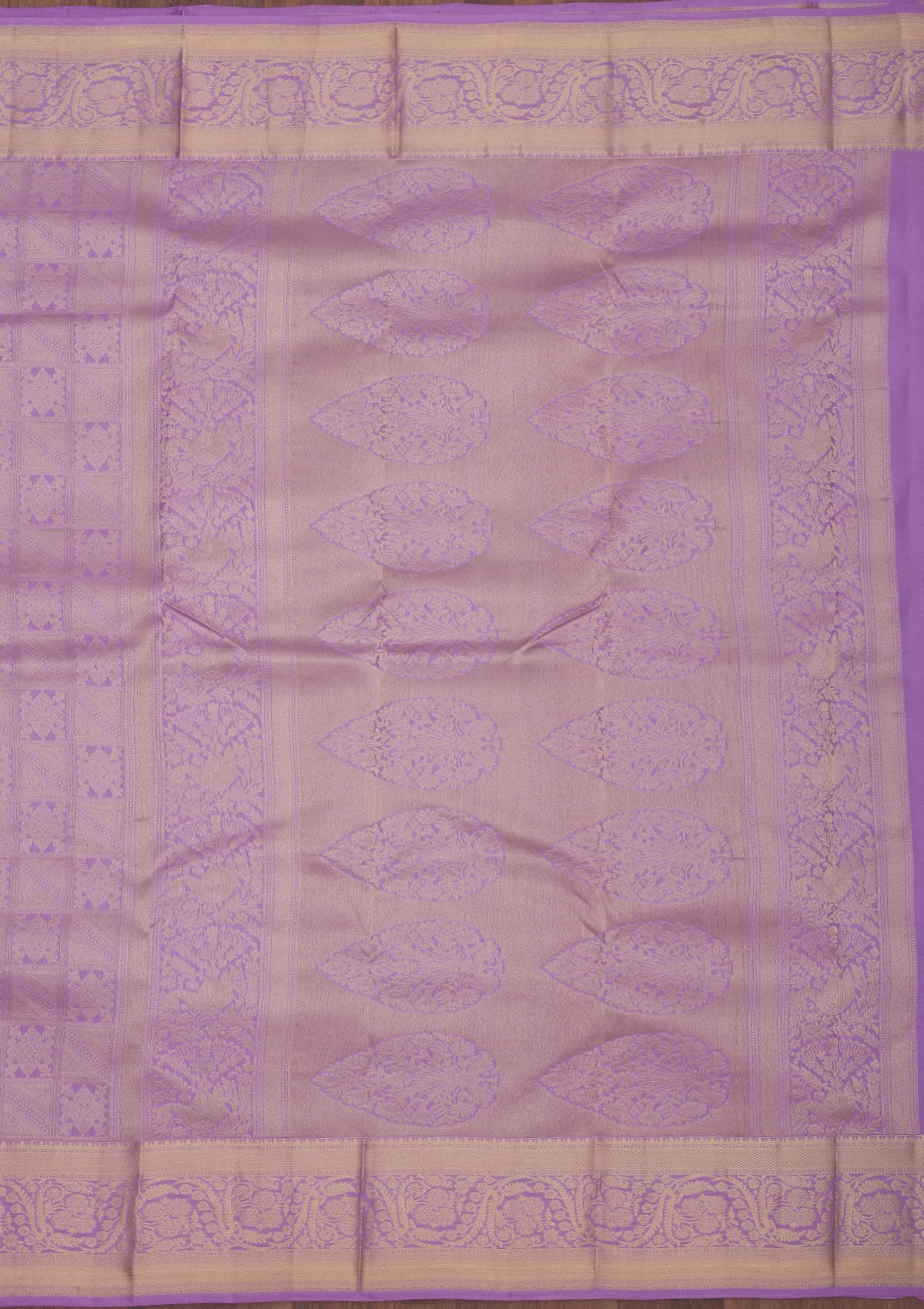 Koskii Lavender Zariwork Pure Silk Saree – Women's - view 5