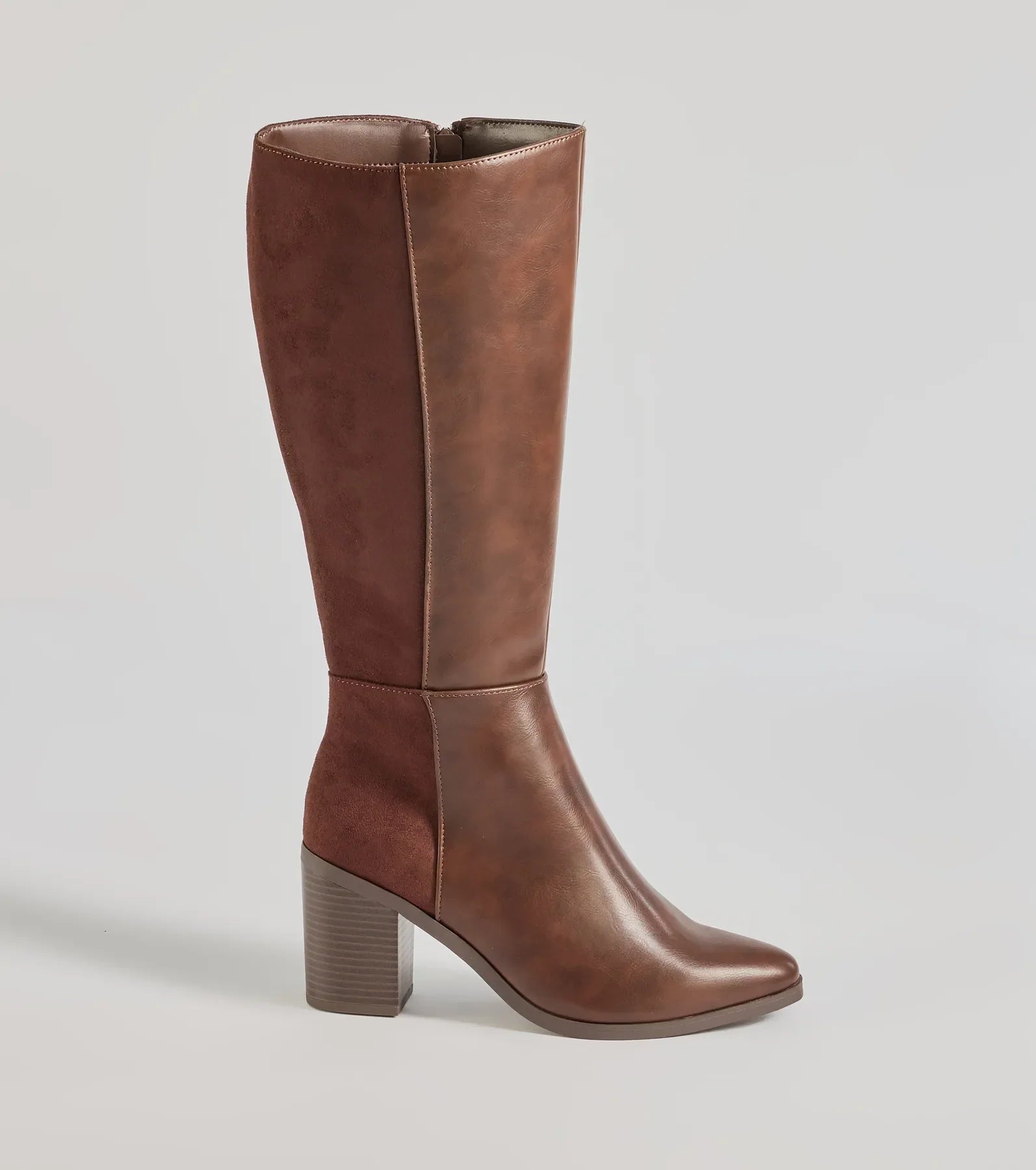 Windsor Slay The Scene Under-The-Knee Block Heel Boots - view 2