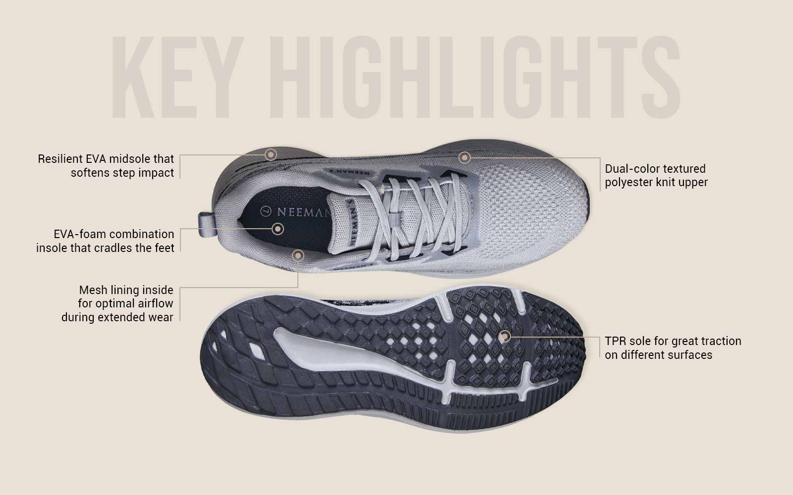 Neeman's Dashing Walkers : Grey - view 4