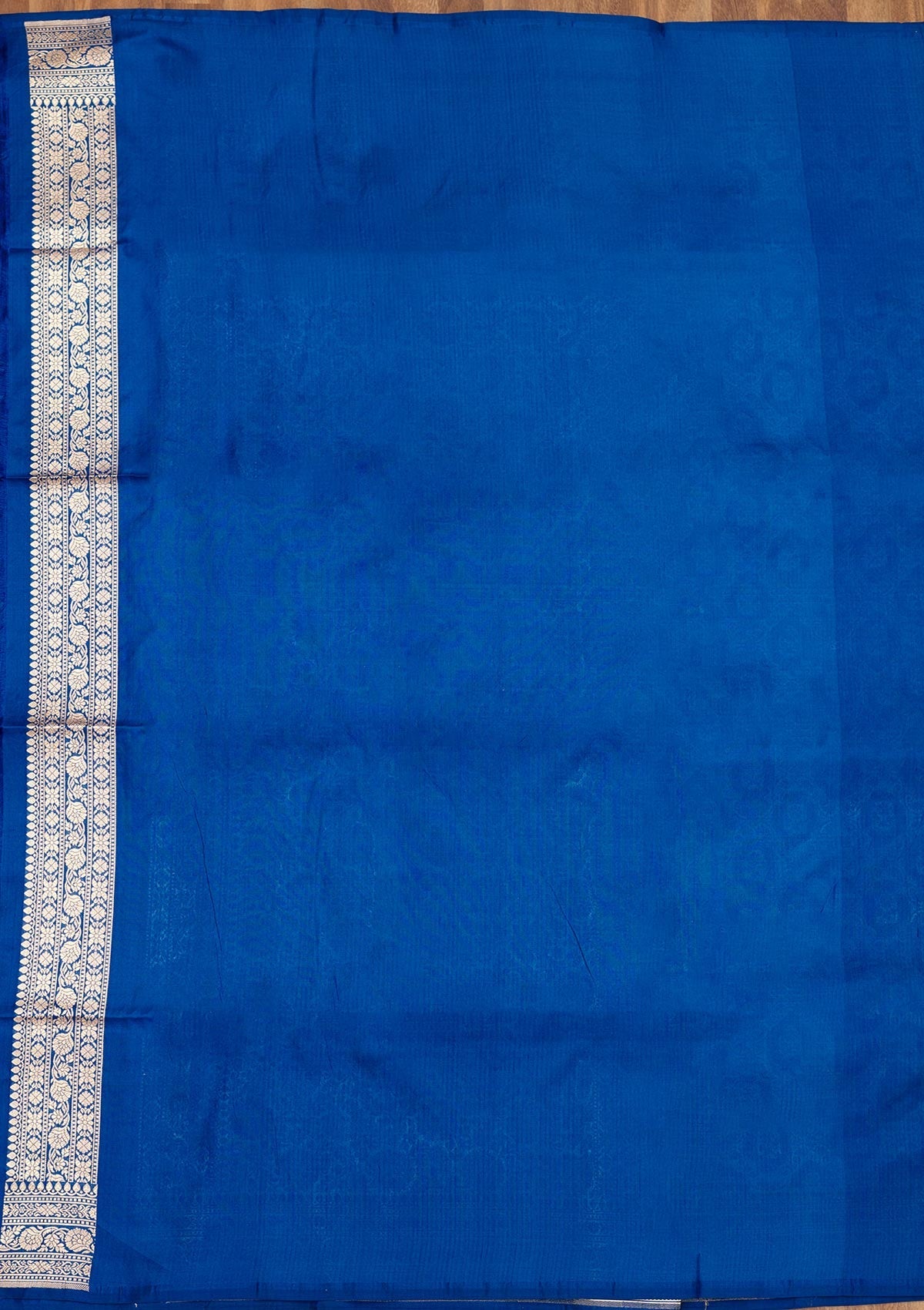 Koskii Peacock Blue Zariwork Pure Silk Saree – Women's - view 7