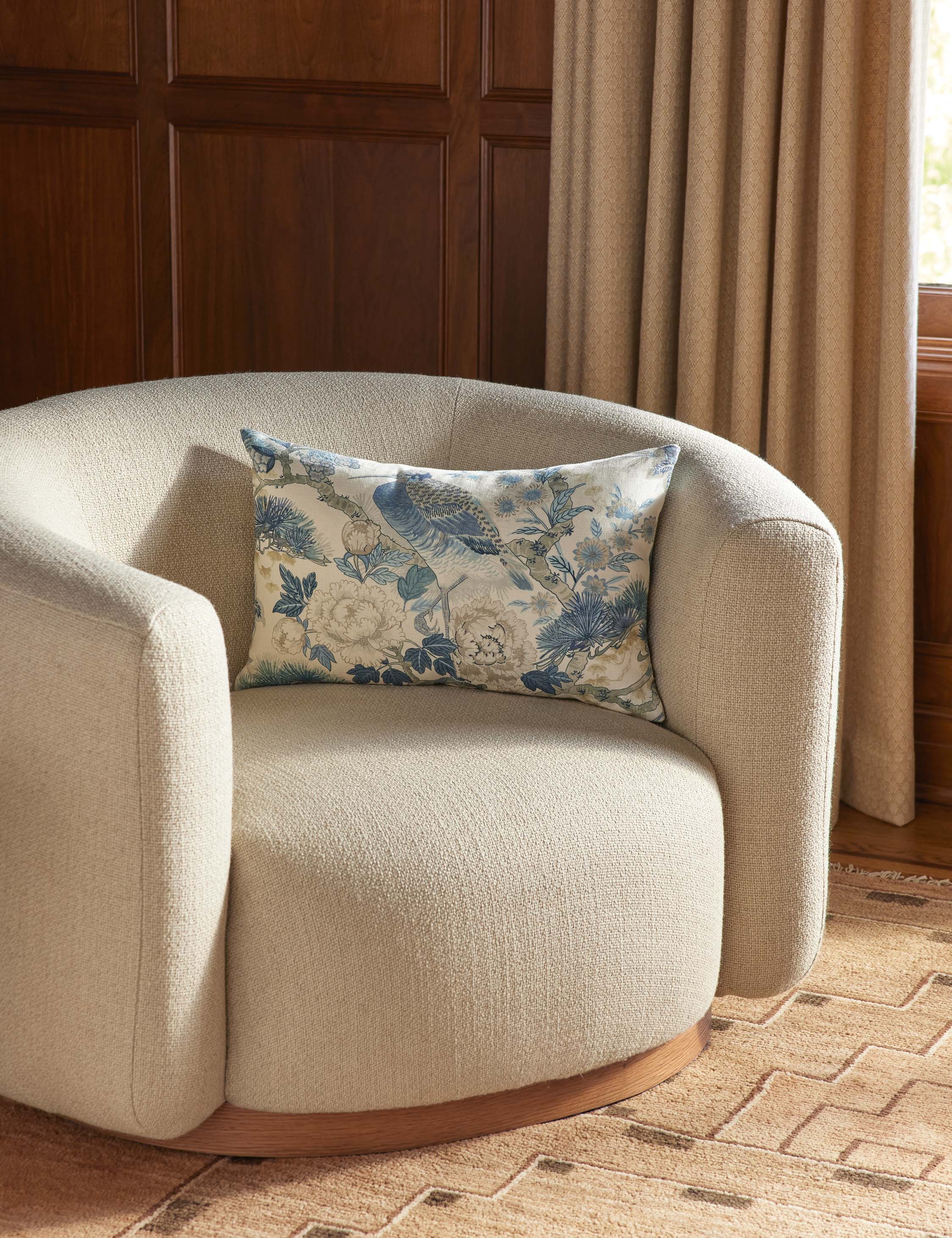 Lulu and Georgia Shenyang Print Linen Pillow by Scalamandre - view 15