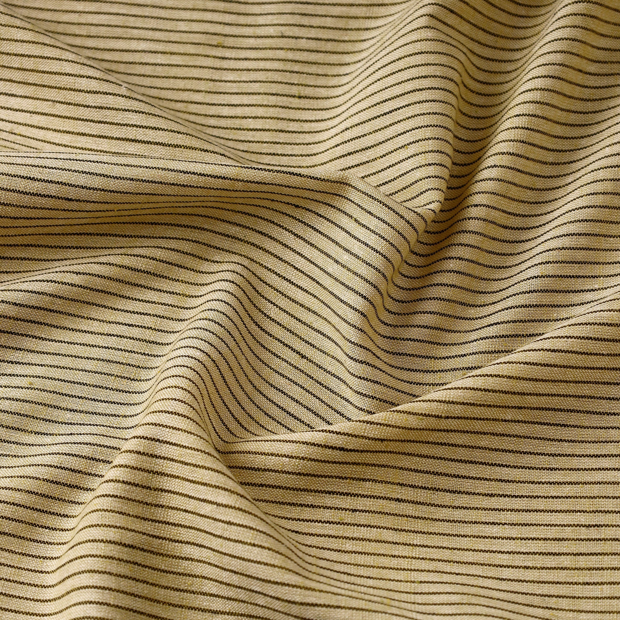 AMAN TRUST - BARAGAON WEAVES Brown - Baragaon Pre Washed Handloom Striped Cotton Fabric - view 3