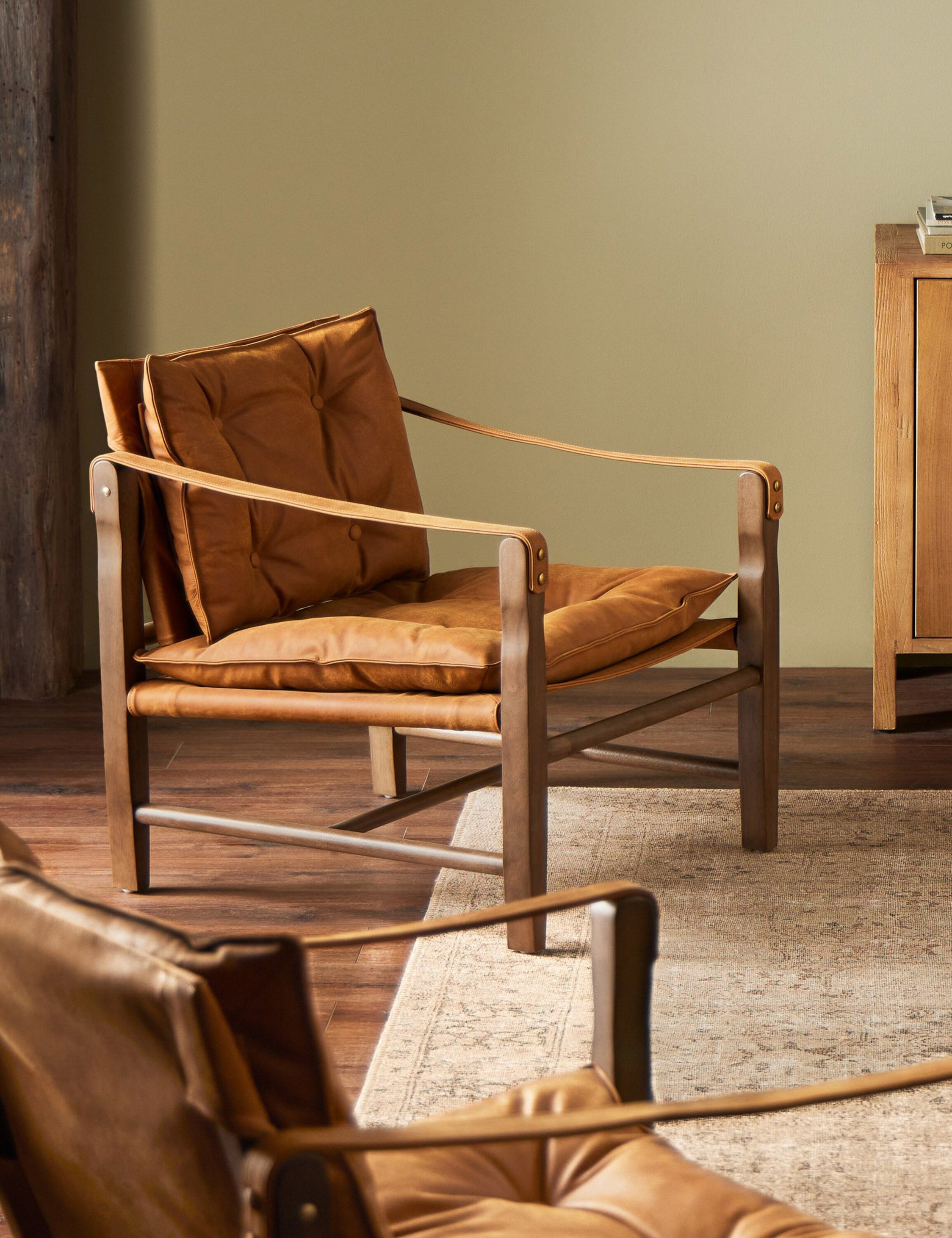 Lulu and Georgia Caruso Accent Chair – Cognac Leather - view 2