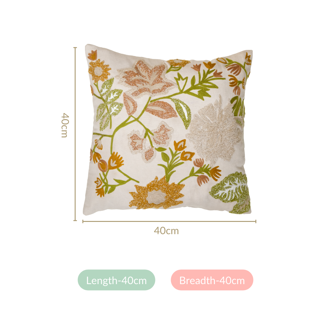 Nestasia Fall Garden Embroidered Cushion Cover 40x40 cm - view 4