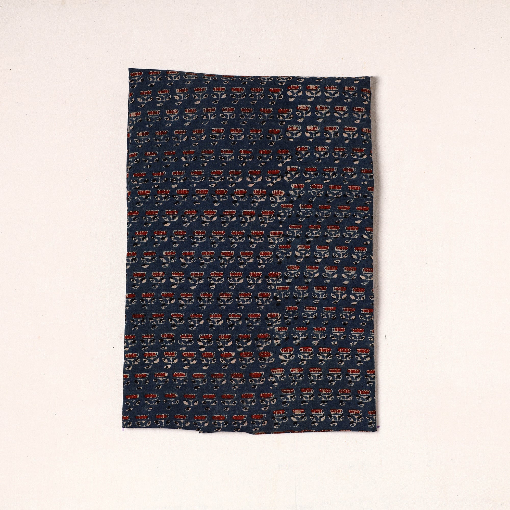 KACHCHH JI CHHAAP Blue - Ajrakh Block Printed Cotton Precut Fabric (1 meter) 39