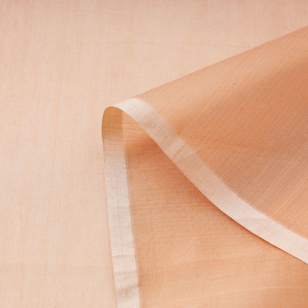 ITOKRI CRAFTS INITIATIVE Brown - Maheshwari Silk Cotton Pure Handloom Fabric - view 2