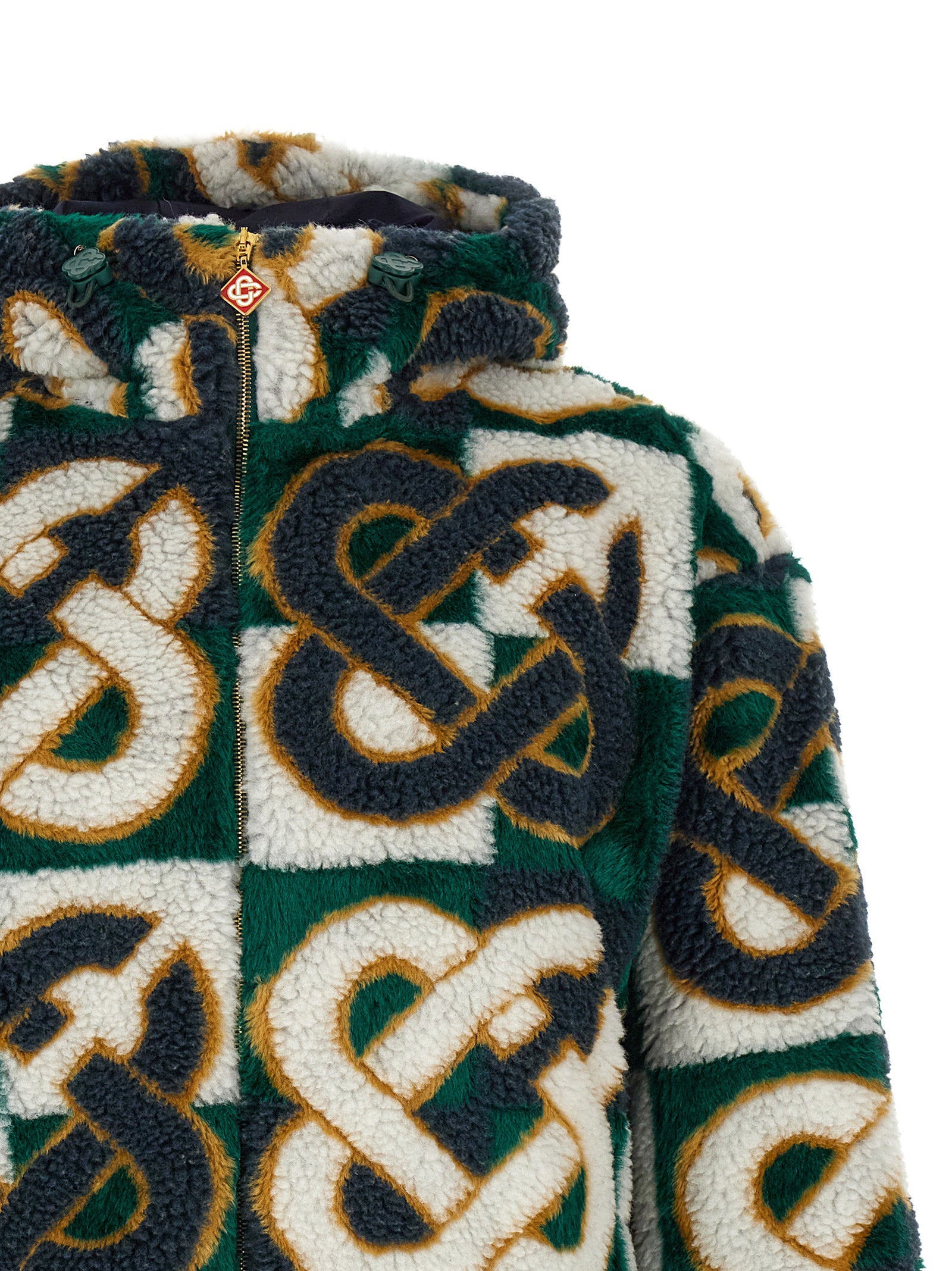 Casablanca Monogram Intarsia Fleece Jacket - view 3