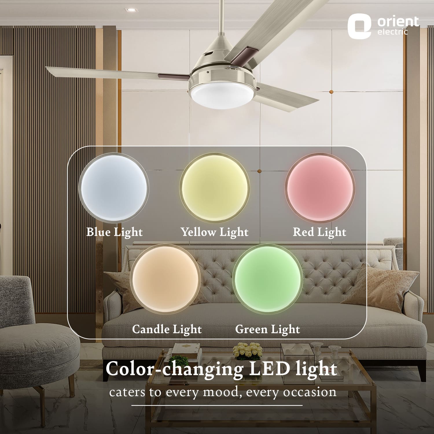 orientelectric Spectra with Remote & Underlight Ceiling Fan - view 5