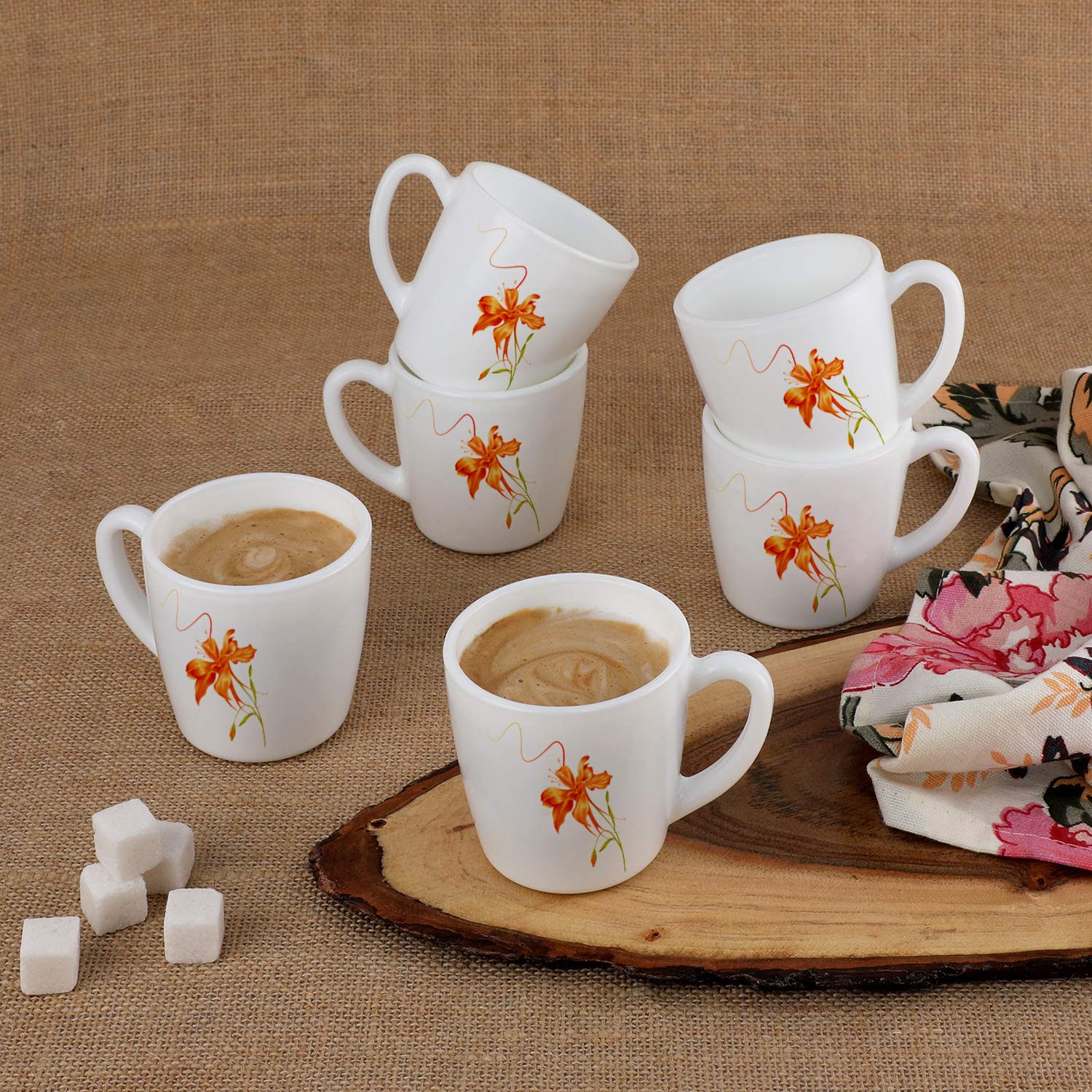 Cello Imperial Crazy Dots Ricca Mugs, 6 Pieces