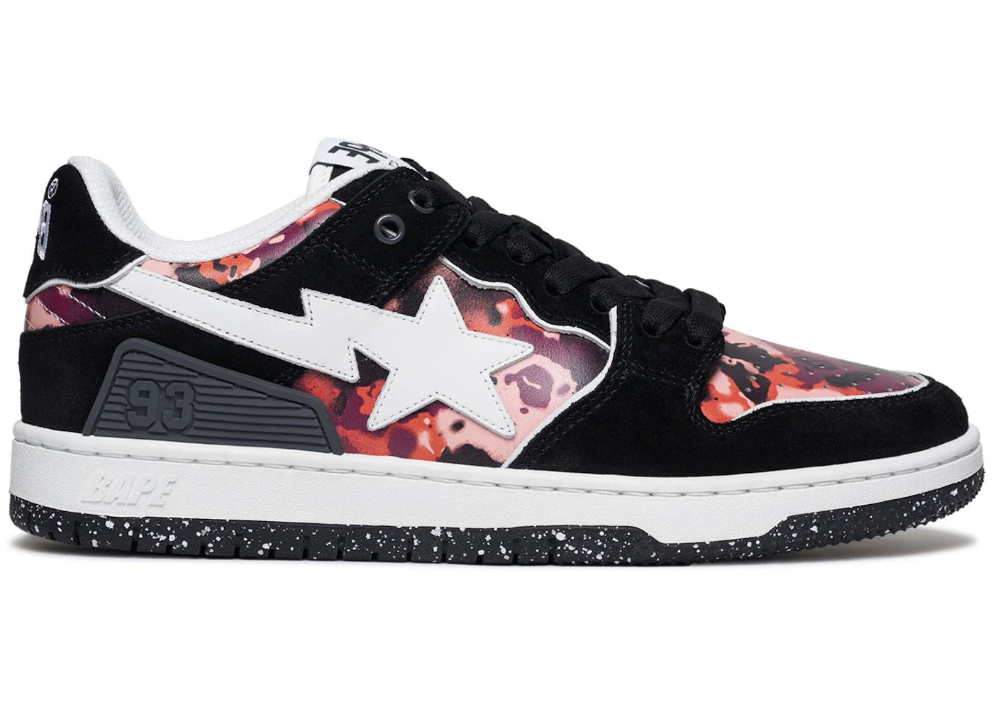 BAPE A Bathing Ape Sk8 Sta #3 Map Camo Black Red