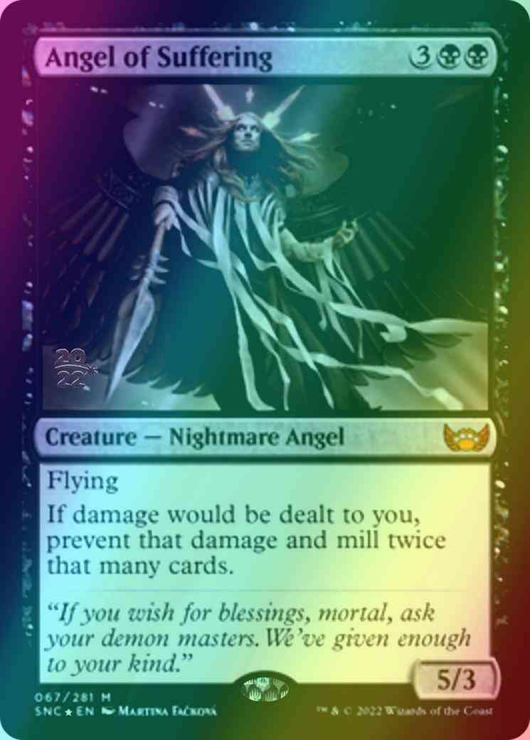 Magic Angel of Suffering [Prerelease] [67s] [Streets of New Capenna: Promos] [Foil]