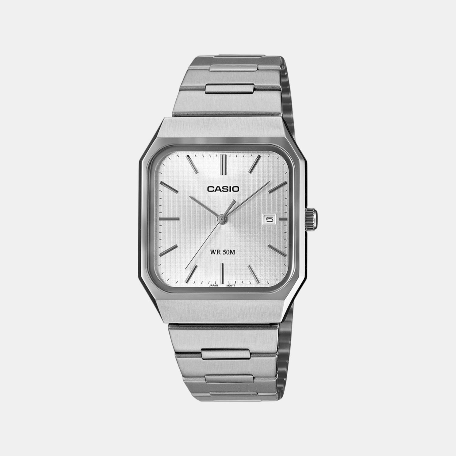 Casio Enticer Men Quartz Silver Dial Analog Stainless Steel Watch A2468