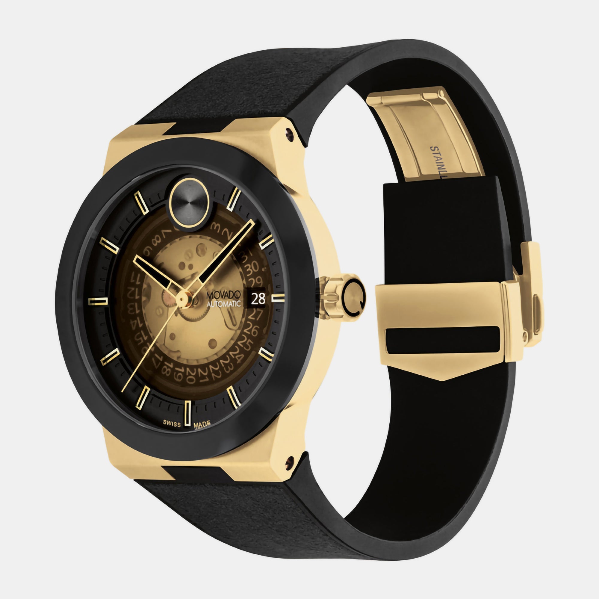 Movado Bold Men Automatic Transparent Dial Analog Fabric Watch 3600927 - view 3