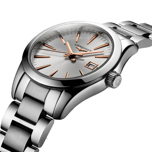 Longines Conquest Classic Sunray Silver Dial Women 29.5mm - view 2