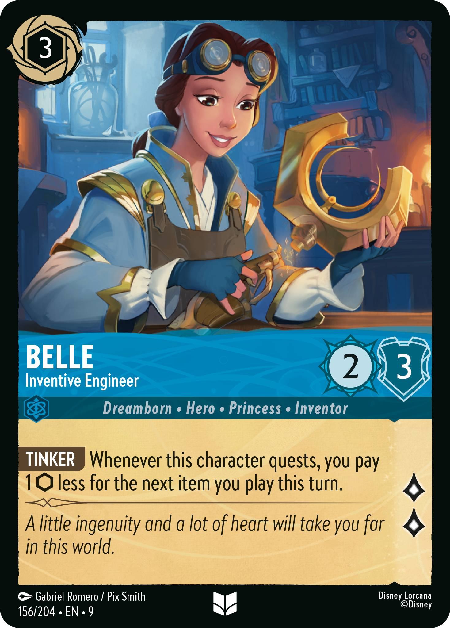 204 fabled non-foil – Lorcana Belle - Inventive Engineer - 156/204 [Fabled] [Non-Foil]