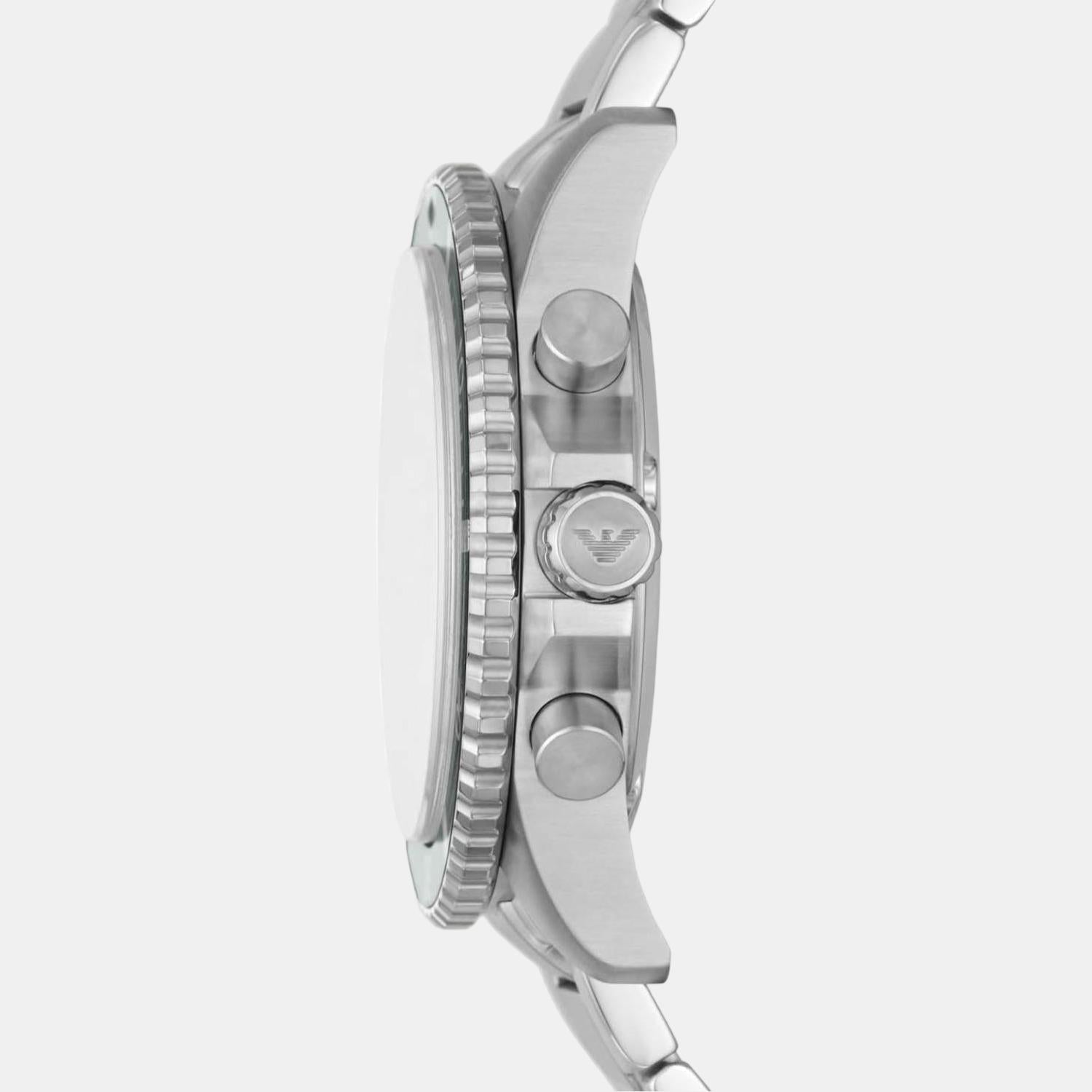 Emporio Armani Helios (World Explorer) Men Quartz Green Dial Chronograph Stainless Steel Watch AR11500 - view 7