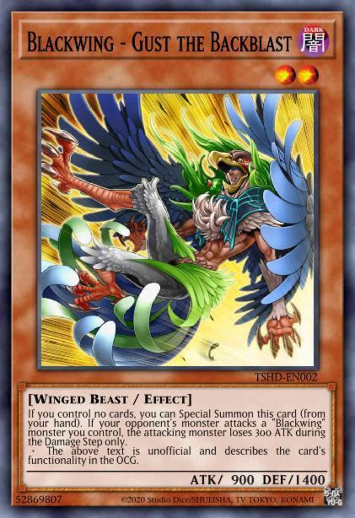 Yu-Gi-Oh! Blackwing - Gust the Backblast - DP11-EN009 - Common - 1st Edition