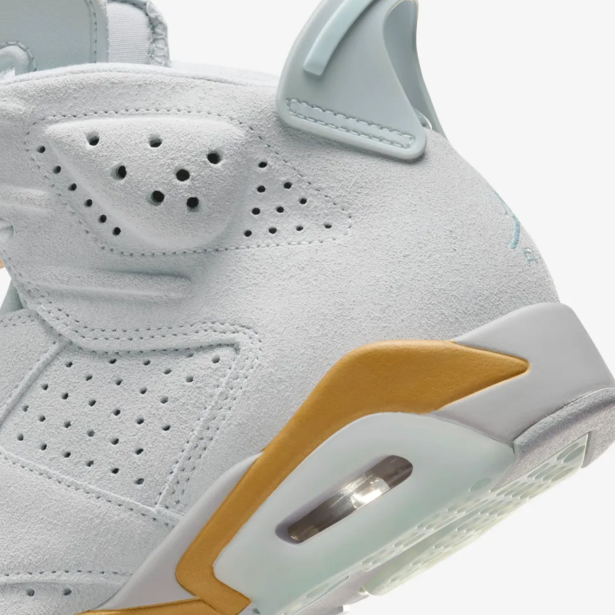 Jordan | Air Jordan 6 Retro "pearl" { Pure Platinum/glacier Blue-metallic Gold - view 6