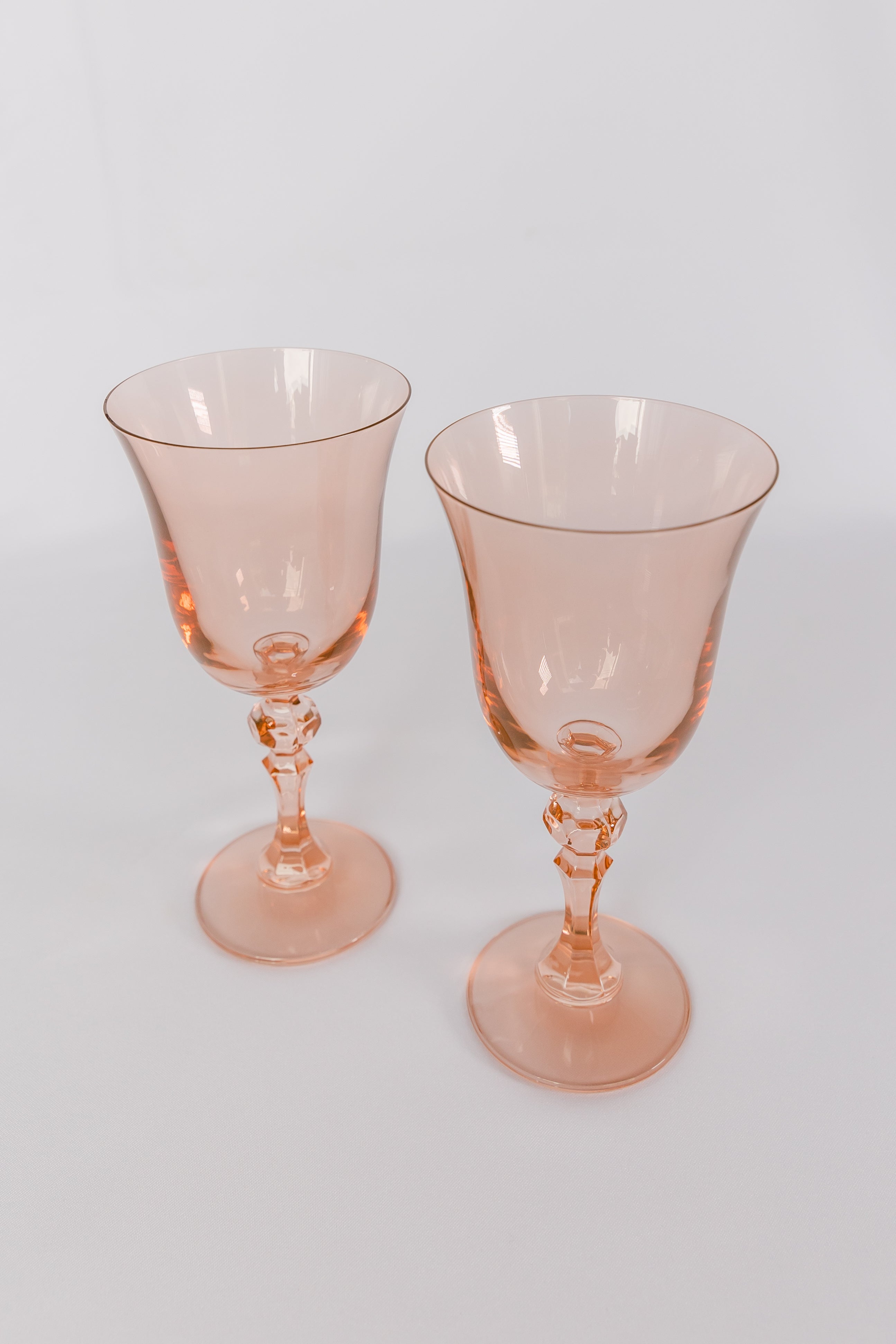 Estelle Colored Glass Estelle Colored Regal Goblet - Set of 2 {Blush Pink} - view 2