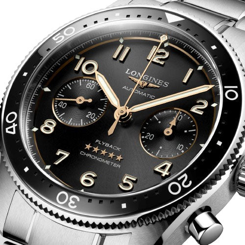 Longines Spirit Flyback Sunray Black Dial Men 42mm - view 3