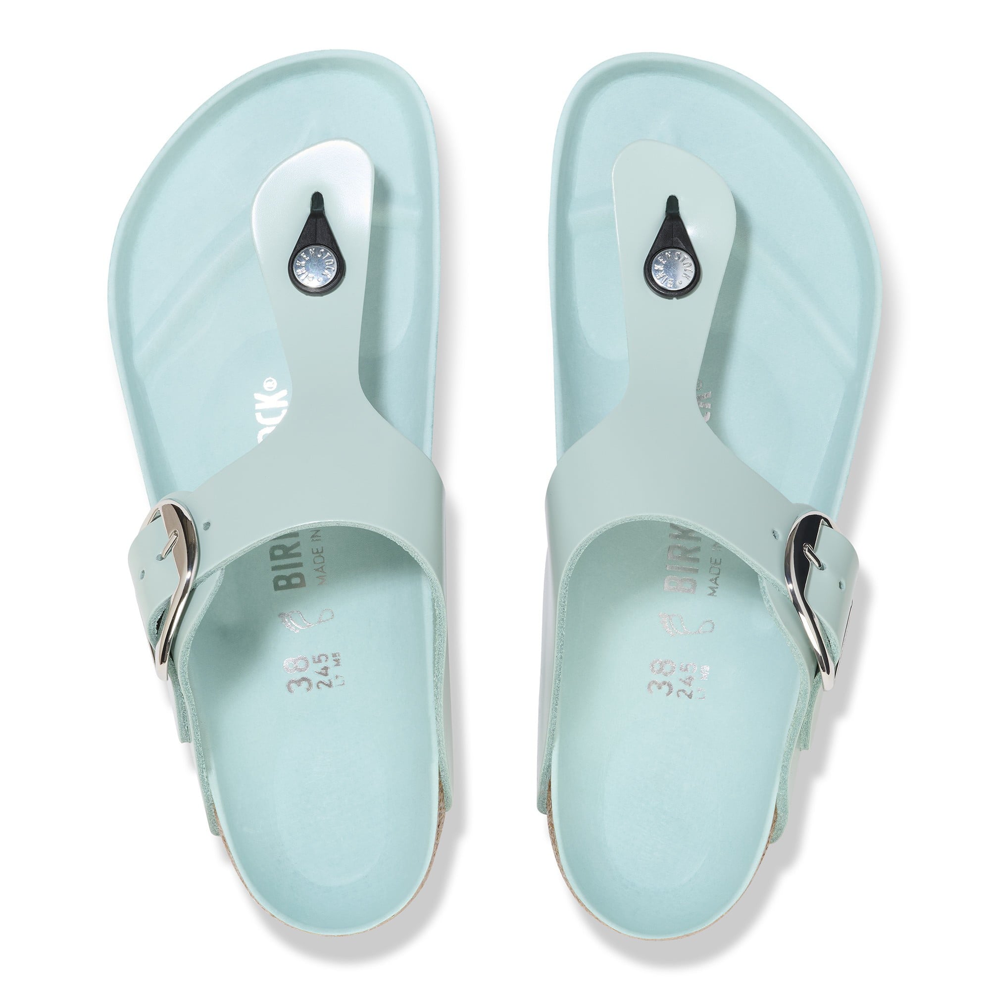 Birkenstock Gizeh Big Buckle Natural Leather Patent - view 2