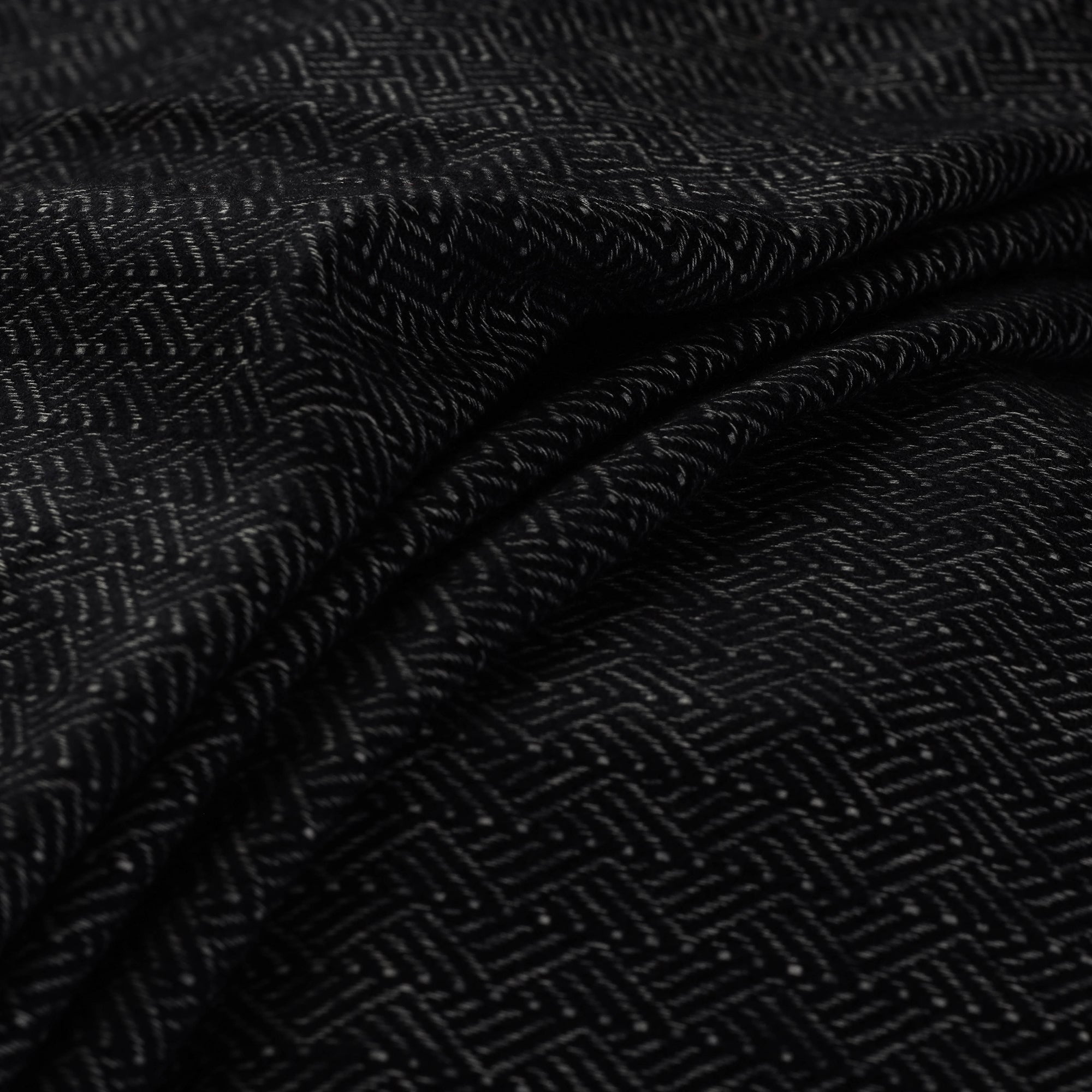 ITOKRI CRAFTS INITIATIVE Black - Acrylic Fine Wool Fabric 32