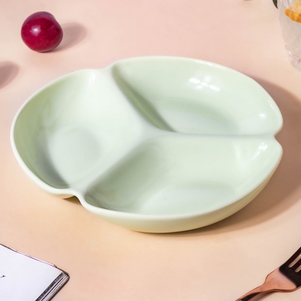 Nestasia Ceramic Round Section Plate Green - view 3