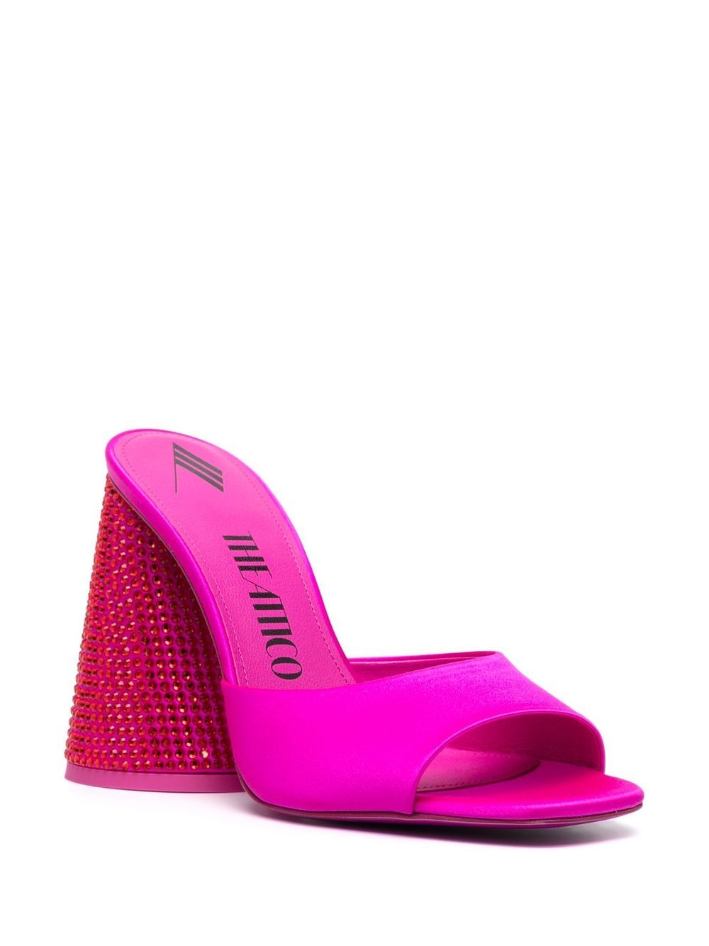 The Attico Luz embellished satin mules - view 4
