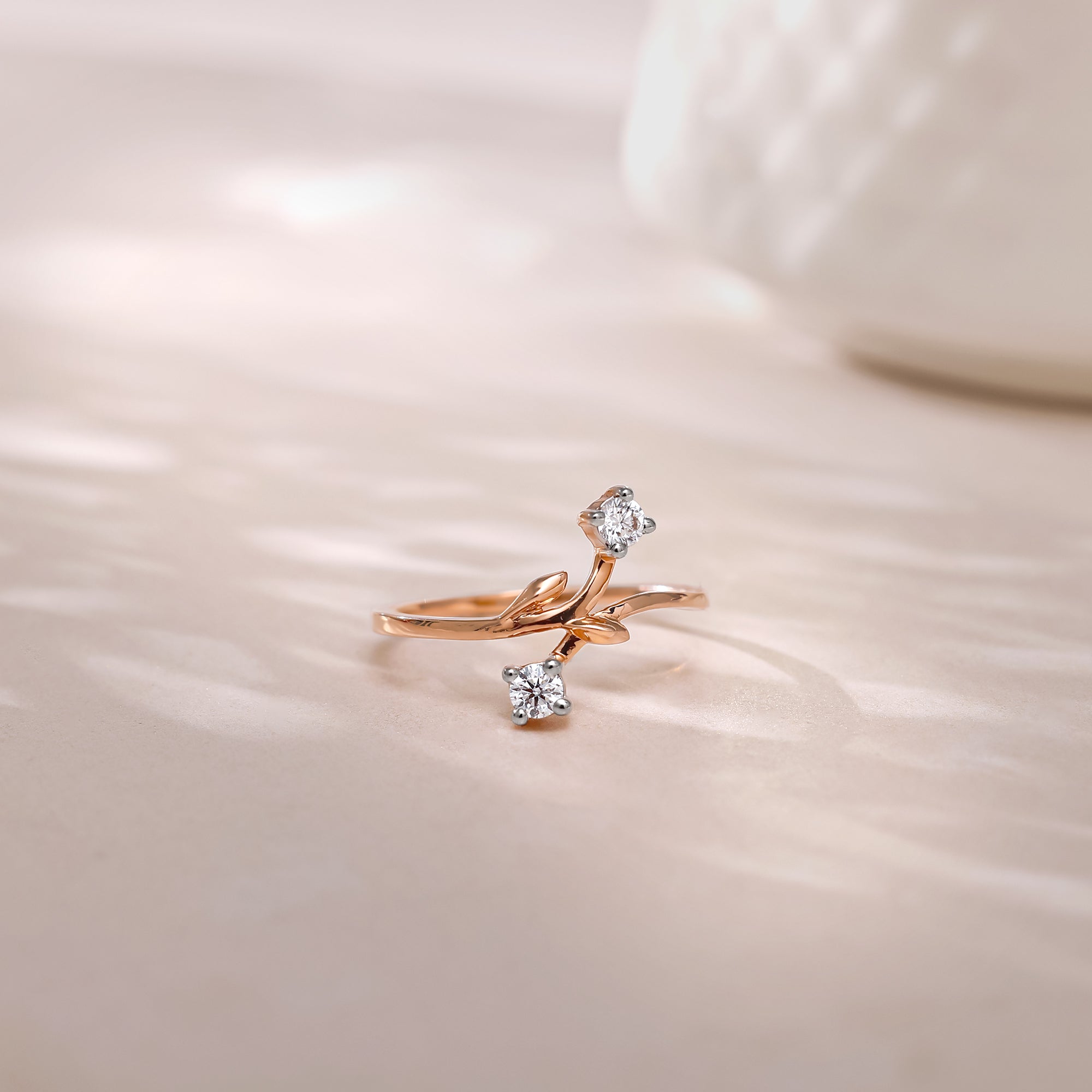 GIVA Jewellery Rose Gold Anthos Ring - view 2