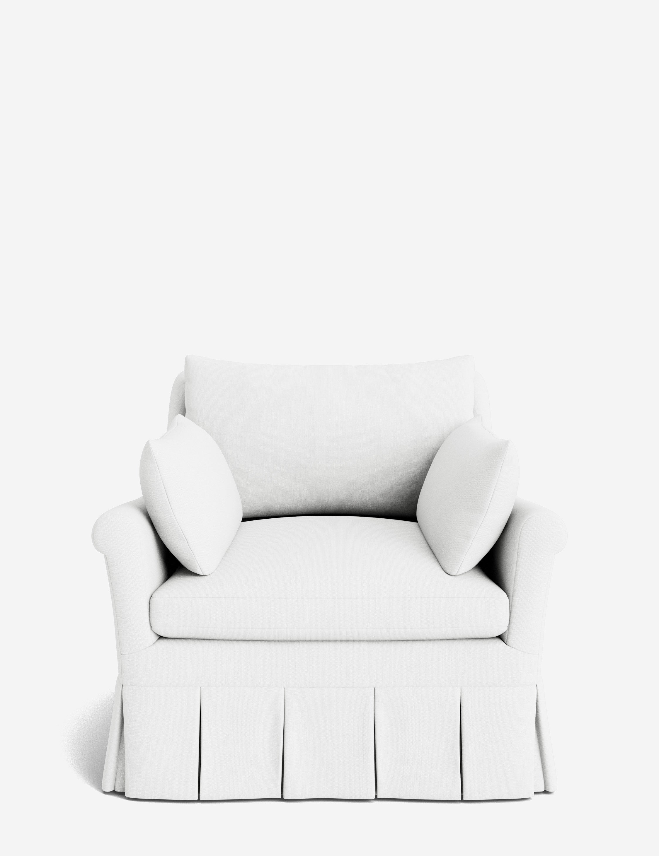 Lulu and Georgia Portola Rolled Arm Luxe Depth Pleated Chair - view 40