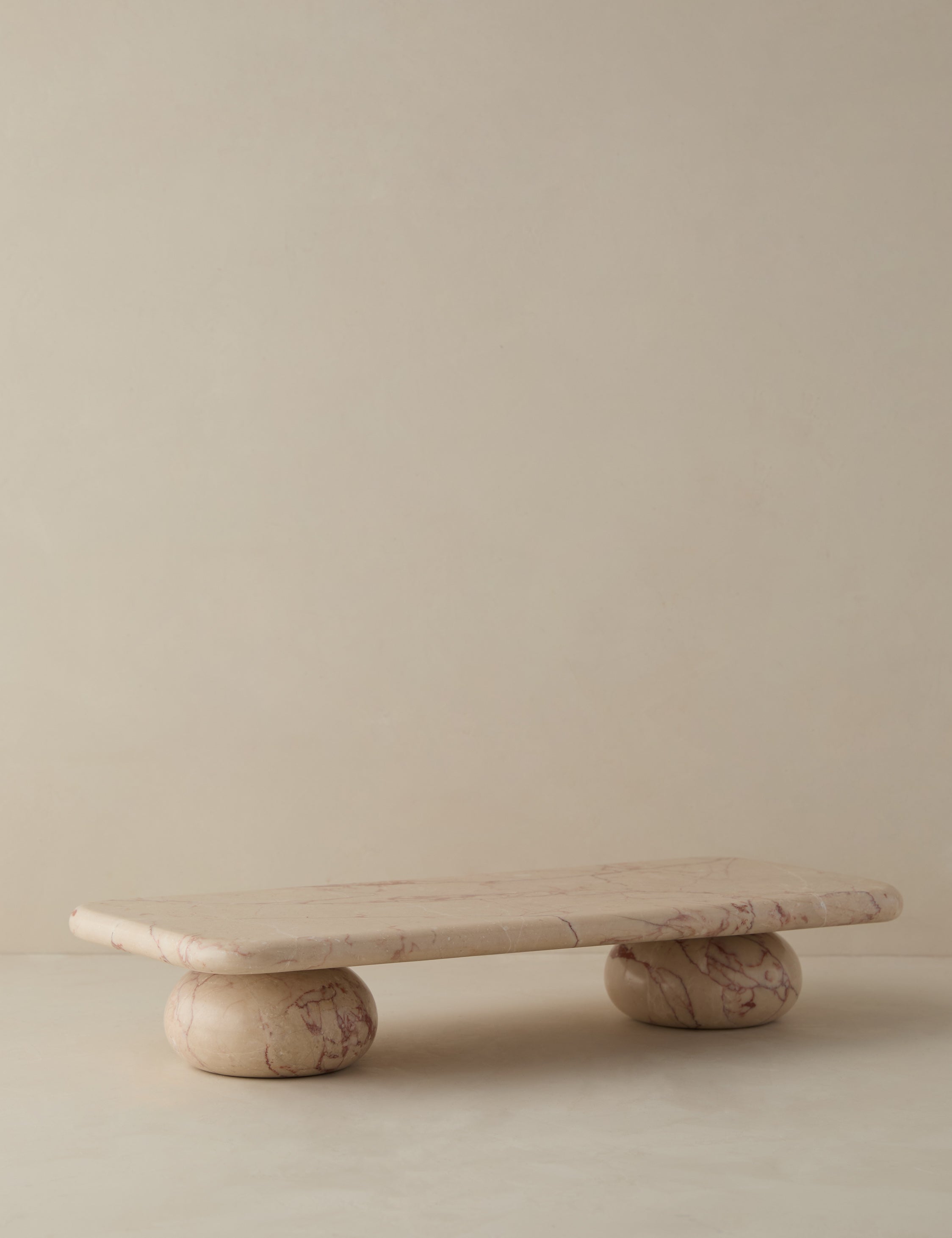 Lulu and Georgia Lusine Rectangular Marble Serving Stand - view 2