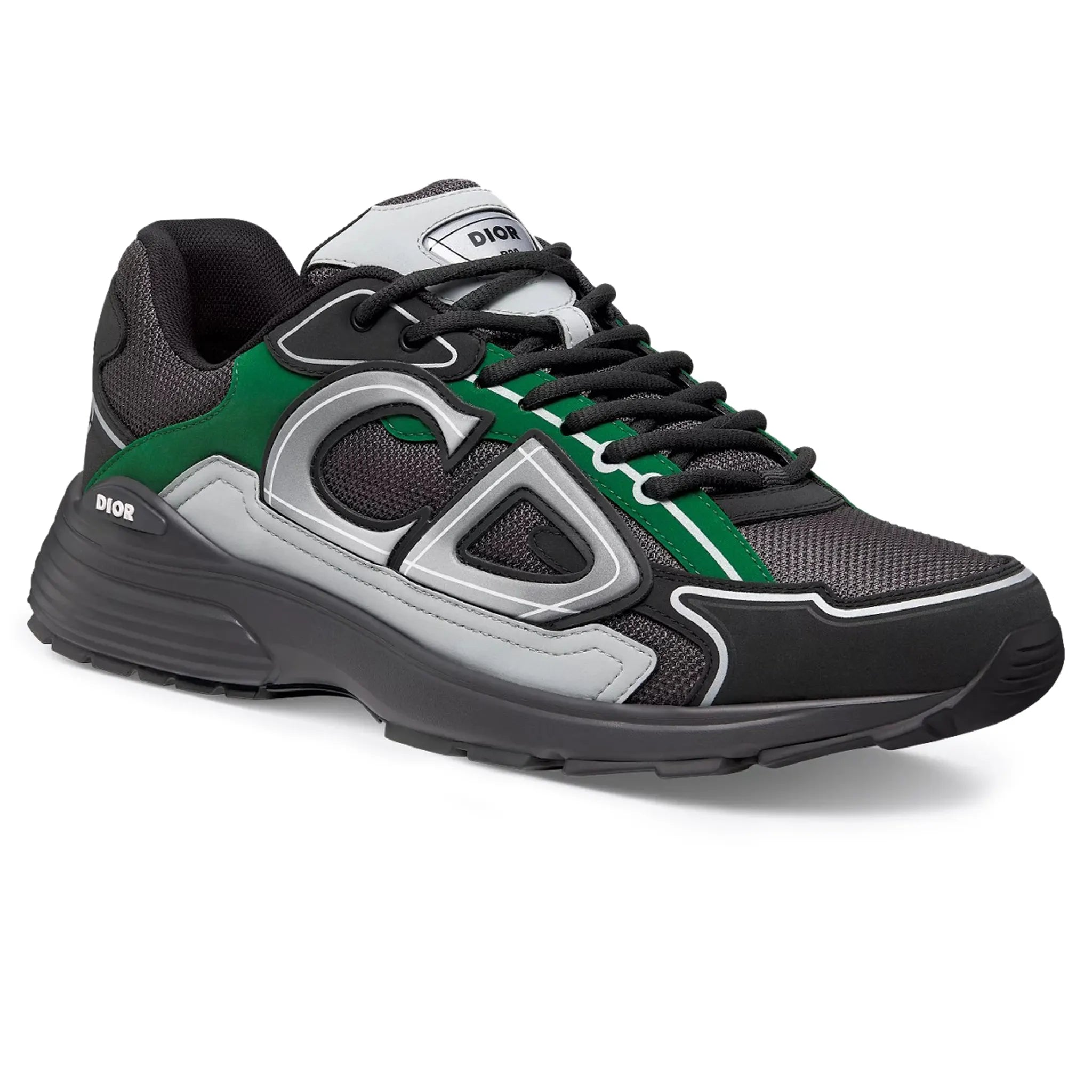 Dior B30 Mesh Deep Grey Green Black Trainer - view 2