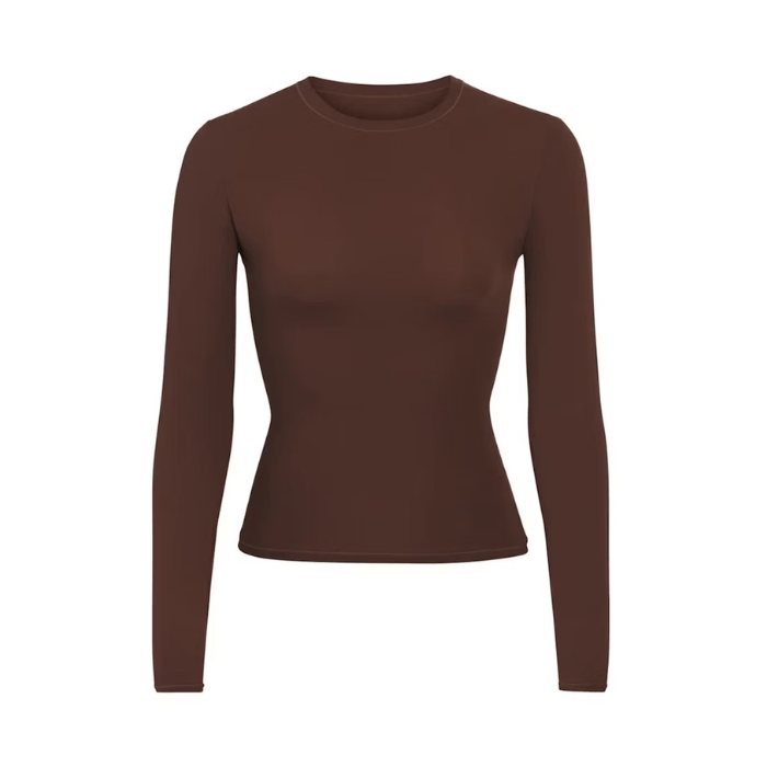 HYPE ELIXIR Skims Fits Everybody Long Sleeve T-Shirt Cocoa