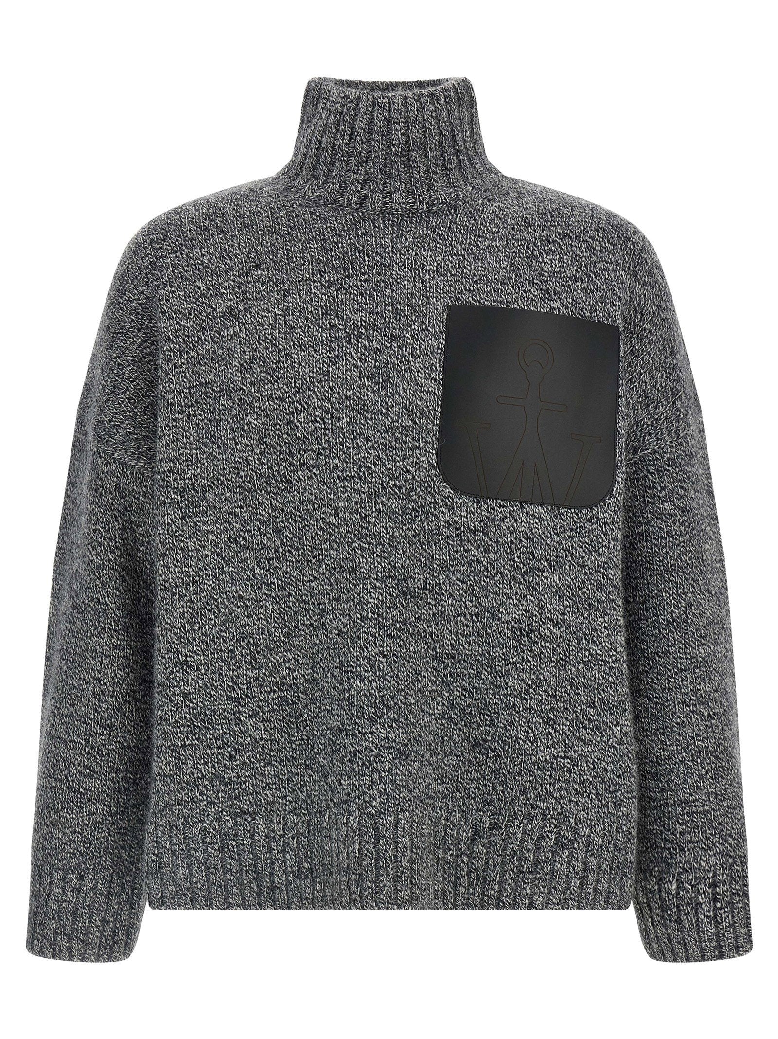 J w anderson – J.w.anderson Leather Patch Pocket Sweater – 45% wo, 37% wp, 18% ac
