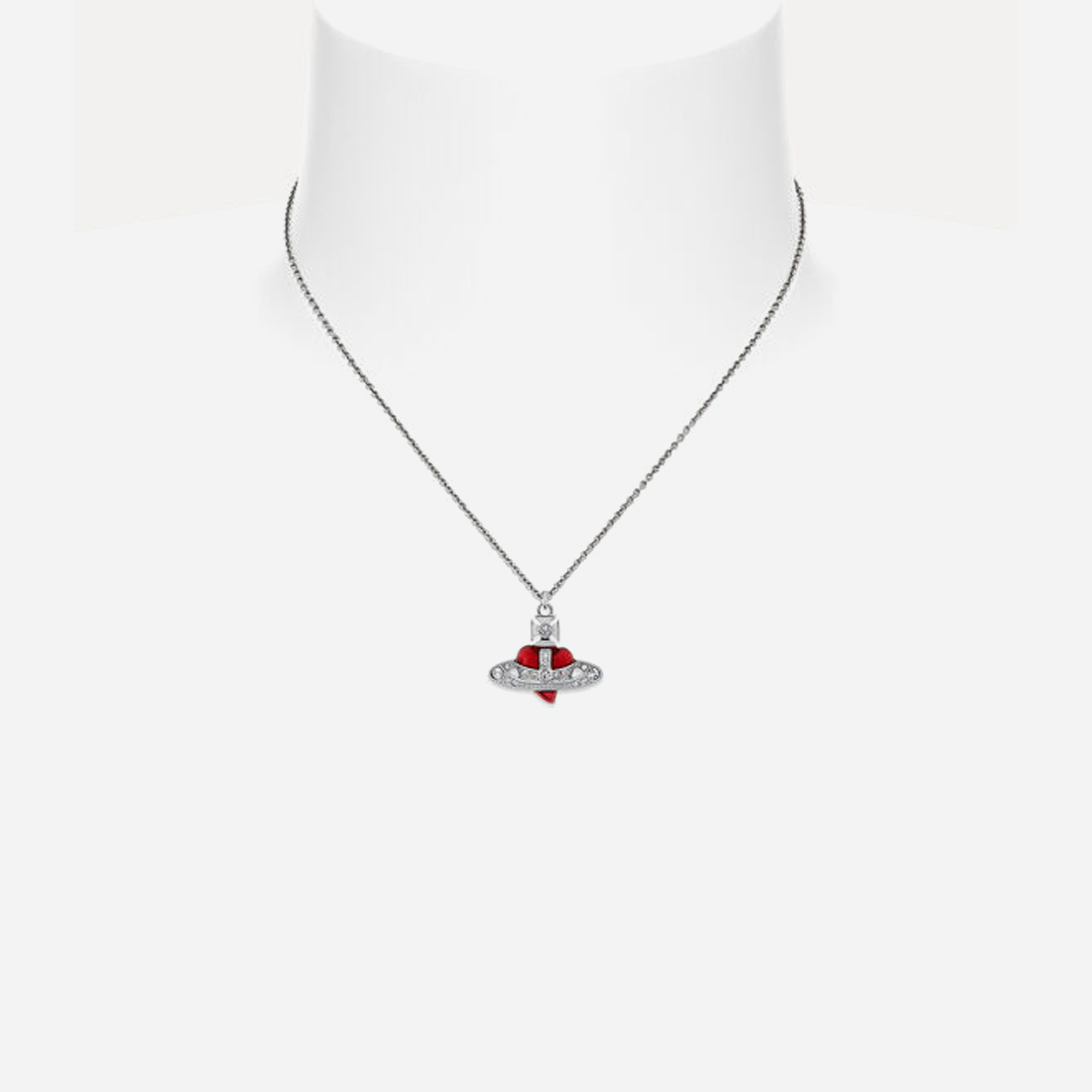 Vivienne Westwood New Diamante Heart Pendant Necklace - view 2