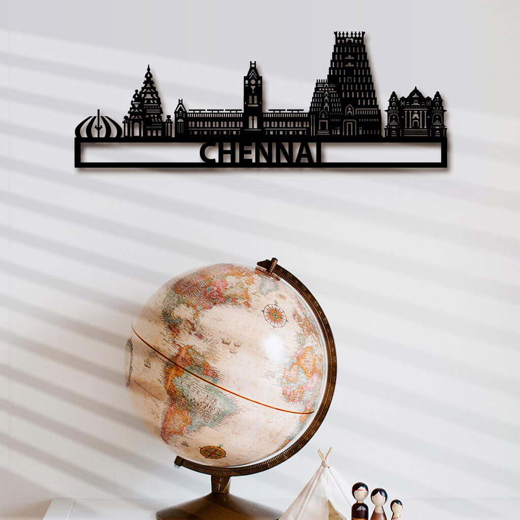 Bigsmall_cc Chennai Skyline Wall Hanging - view 3