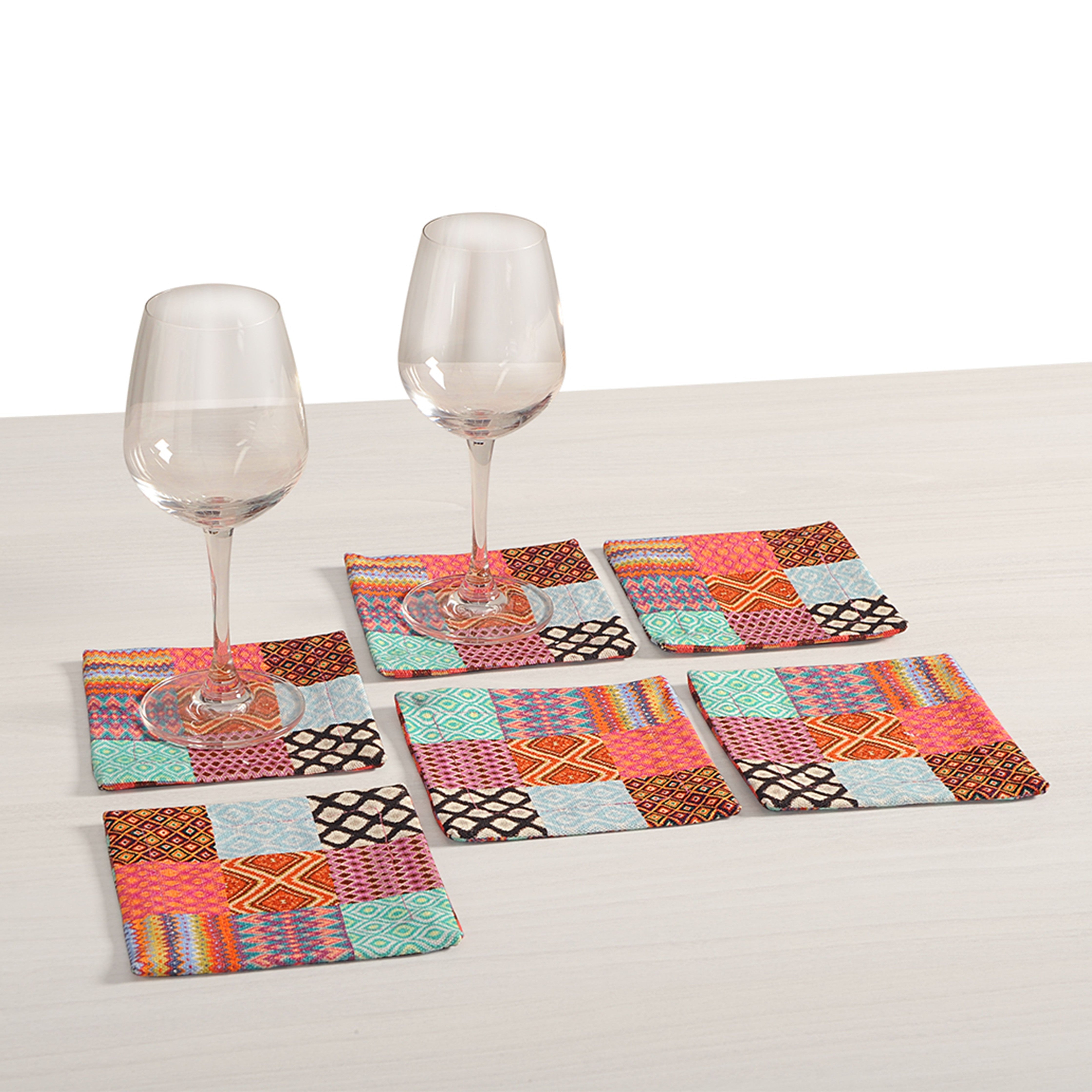 Swayam India Artistic Checks Coaster Collection- 7458