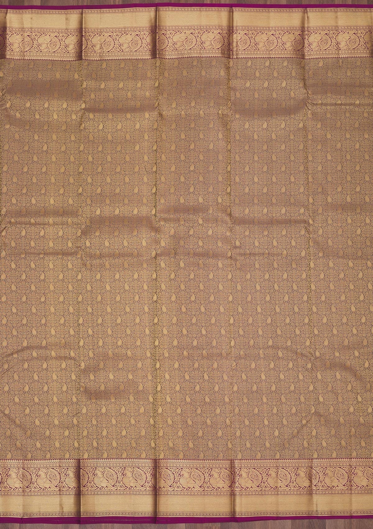 Koskii Brown Zariwork Pure Silk Saree – Women's - view 6