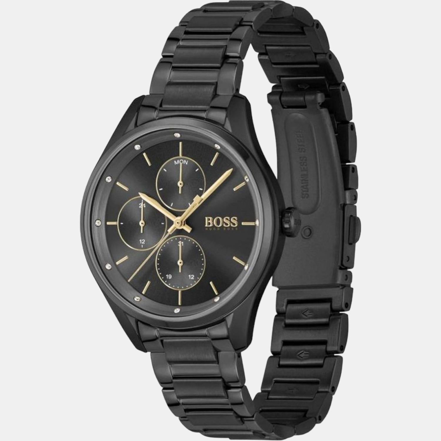 Boss Grand Course Women Quartz Black Dial Analog Stainless Steel Watch 1502605 - view 3