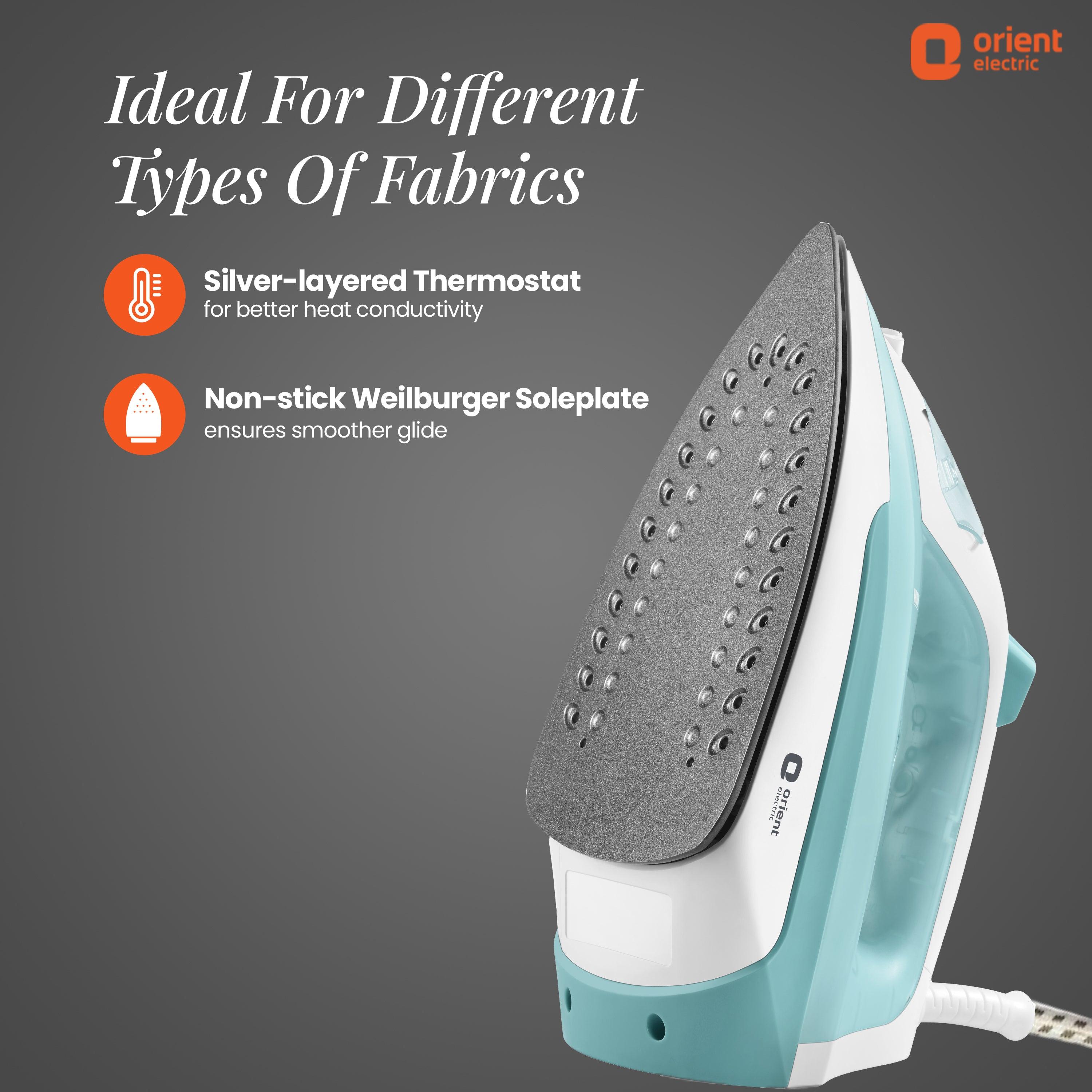 orientelectric Fabrifeel Non Stick Steam Iron for Clothes - view 14