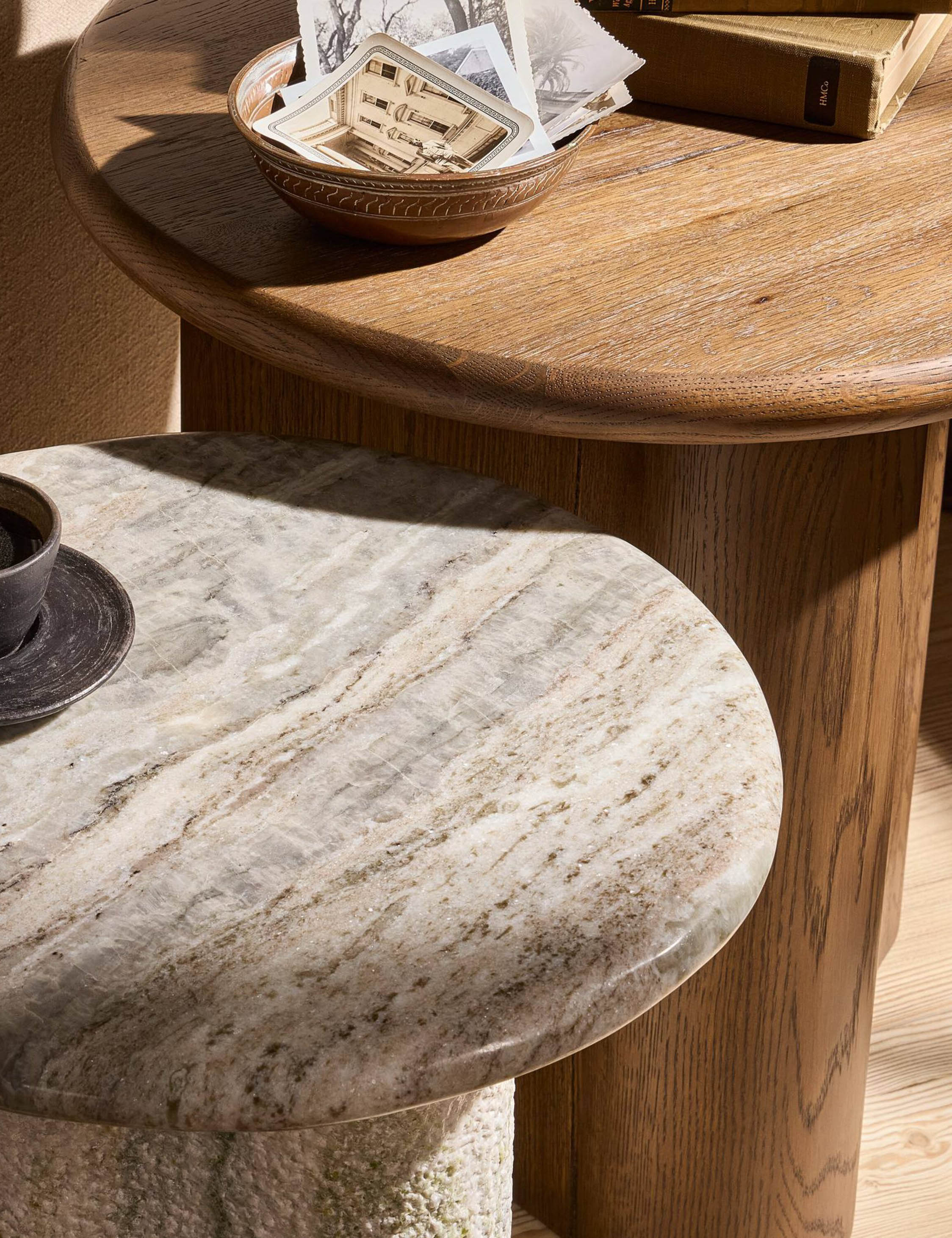 Lulu and Georgia Waylie Nesting Round Side Tables (Set of 2) by Amber Lewis x Four Hands - view 6
