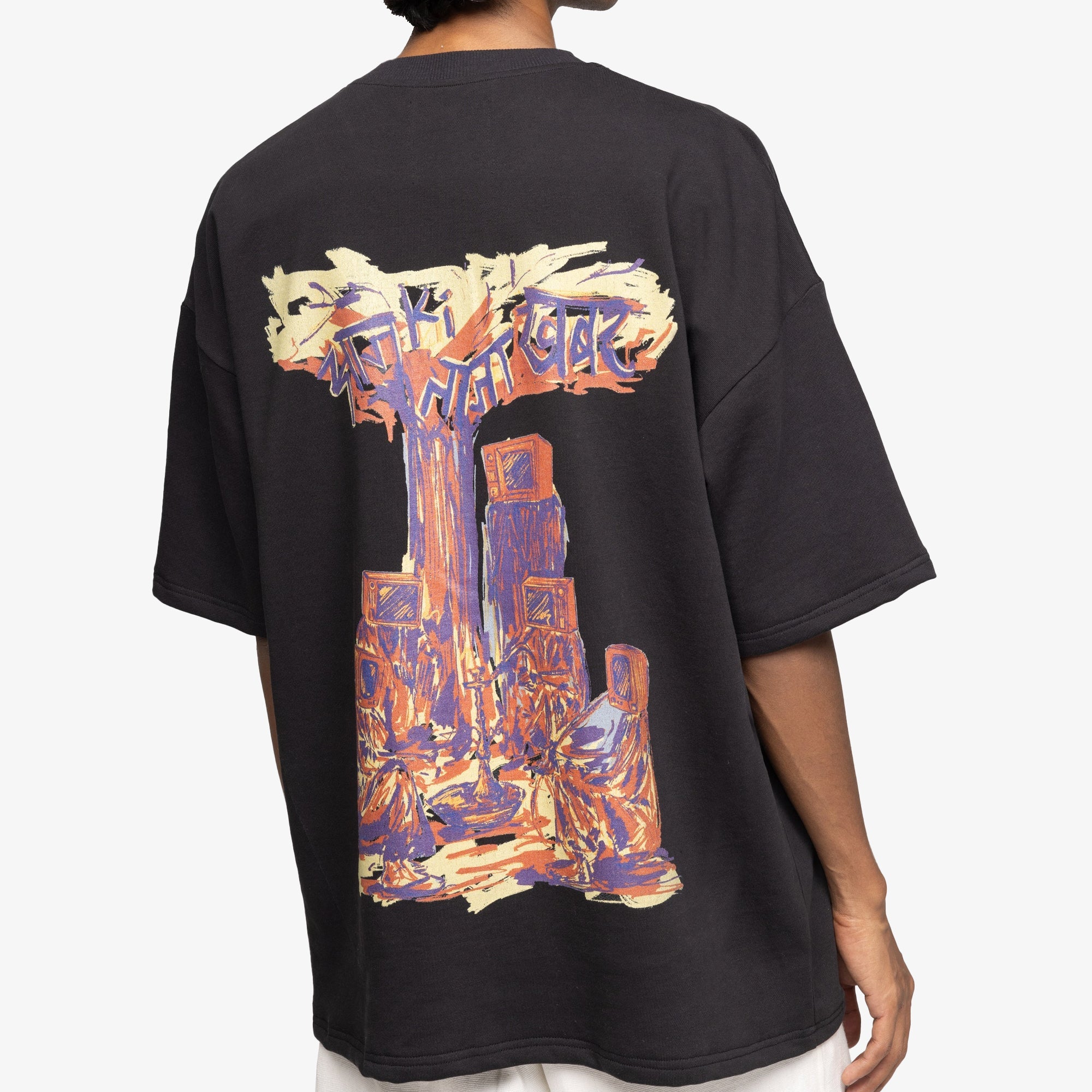 F A R A K | Taaza Khabar T-shirt { Black/black - view 5