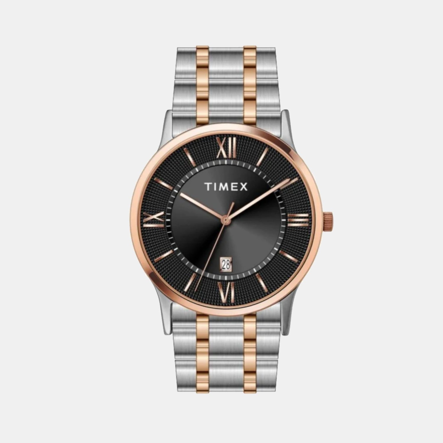 Timex Fashion Men Quartz Black Dial Analog Stainless Steel Watch TWTG10518