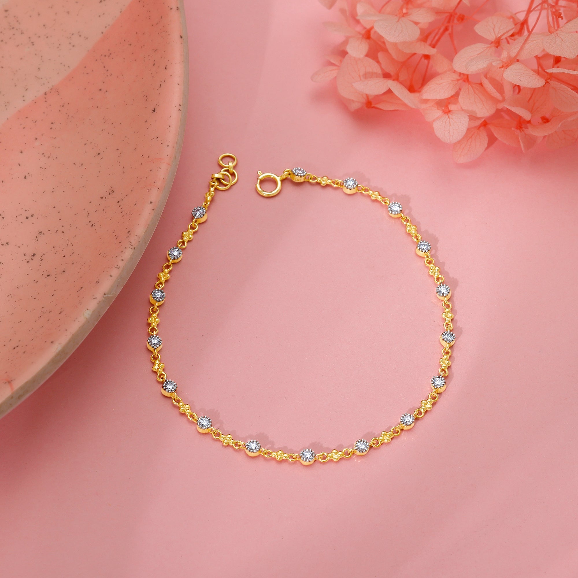 GIVA Jewellery Gold Celestial Diamond Bracelet - view 2