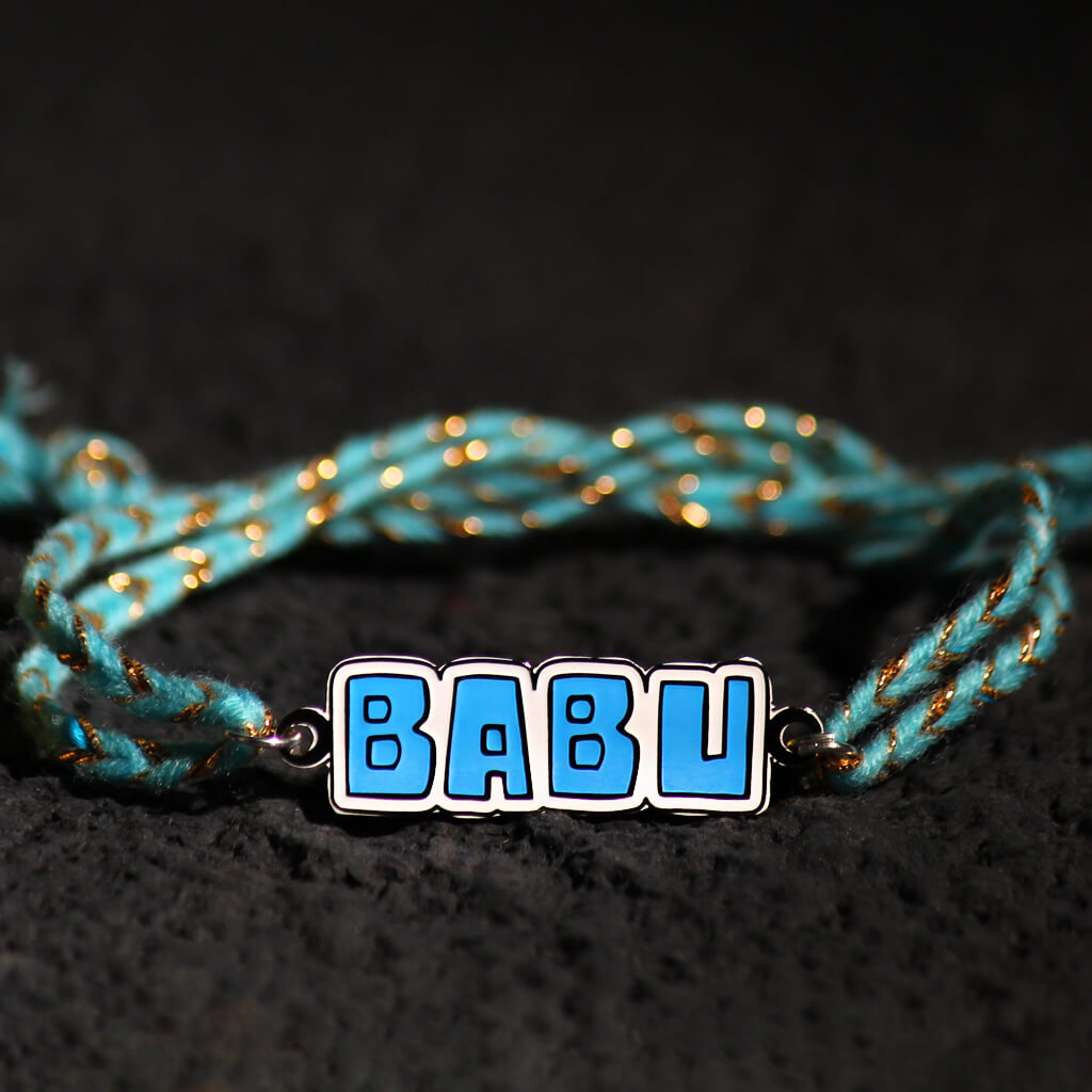 Bigsmall_piu Babu Metallic Rakhi for Raksha Bandhan
