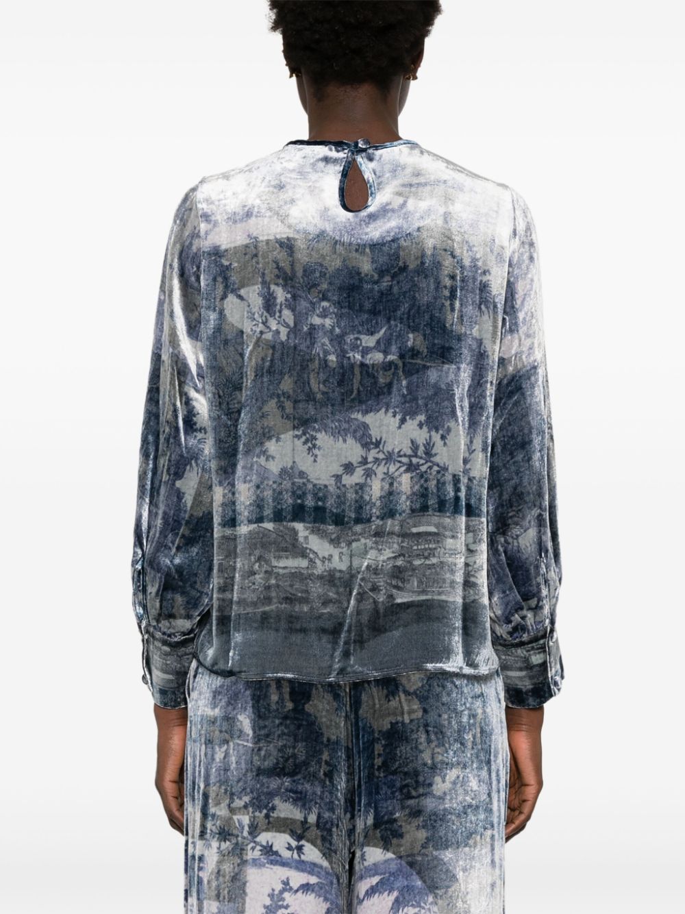 Pierre Louis Mascia Silk printed blouse – Viscose 82%, Silk 18% - view 5